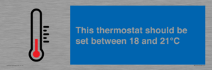 This thermostat should be set between 18 and 21°C